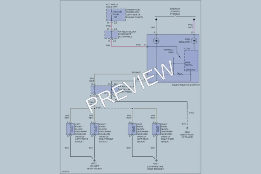 2007 Chevrolet 1500 Electronic Suspension wiring diagram preview