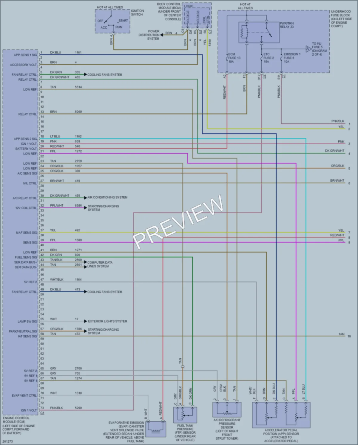 2007 Chevrolet Malibu Engine Performance wiring diagram preview