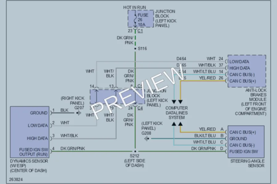2007 Chrysler Aspen Electronic Power Steering wiring diagram preview