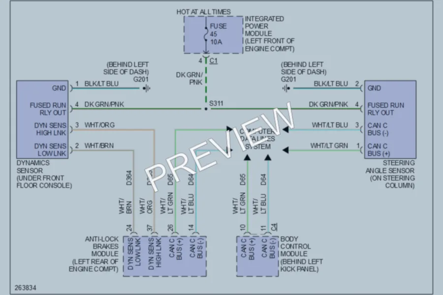 2007 Chrysler Pacifica Electronic Power Steering wiring diagram preview