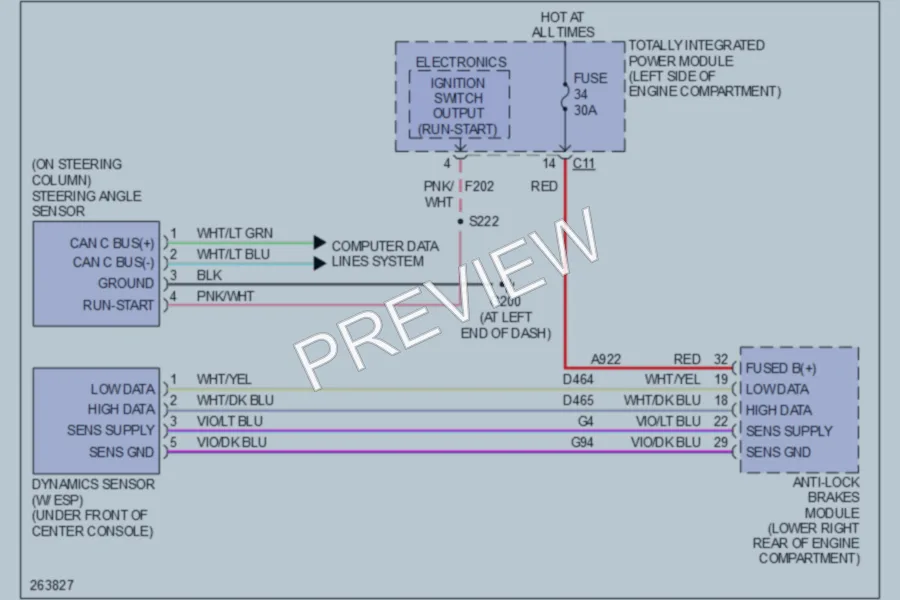 2007 Chrysler 4D Sedan Electronic Power Steering wiring diagram preview