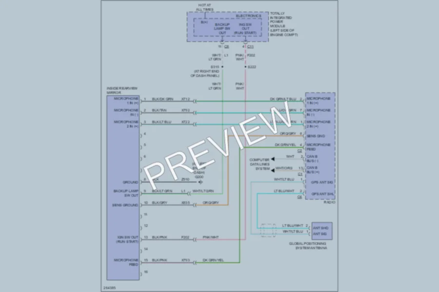 2007 Chrysler 4D Sedan Navigation wiring diagram preview