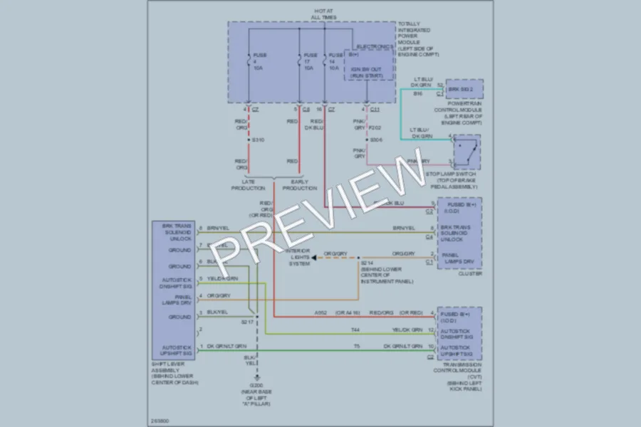 2007 Dodge Caliber Shift Interlock wiring diagram preview
