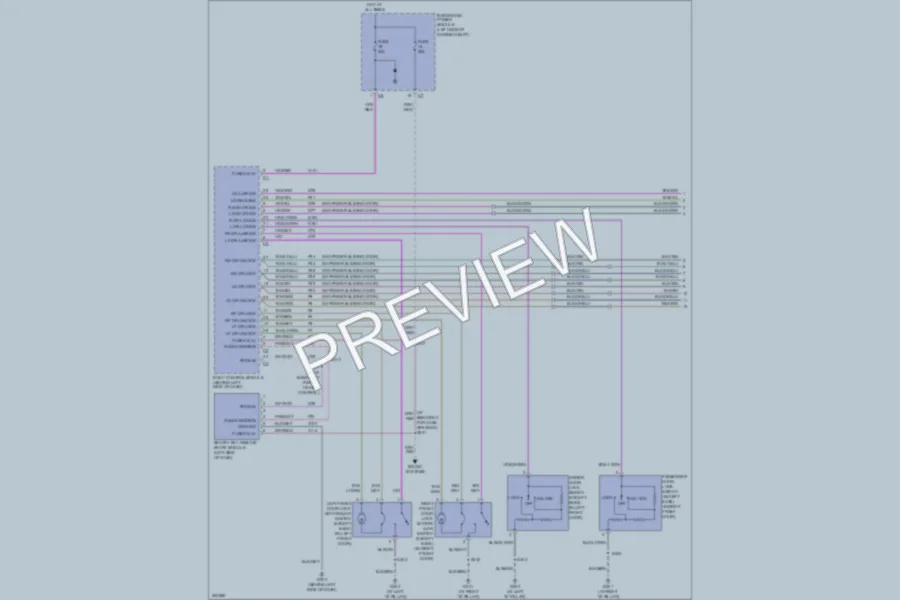 2007 Dodge Caravan Power Door Locks wiring diagram preview