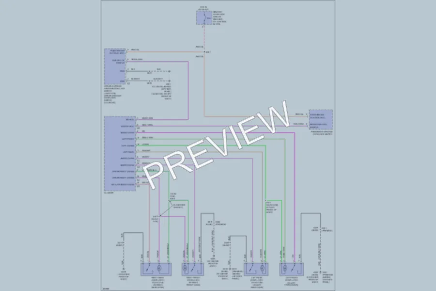 2007 Dodge Dakota Power Door Locks wiring diagram preview