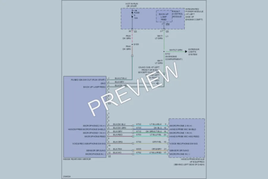 2007 Dodge Dakota Power Mirrors wiring diagram preview