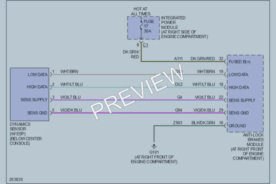 2007 Dodge Magnum Electronic Power Steering wiring diagram preview