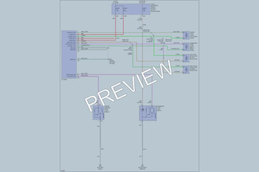2007 Dodge R2500 Power Door Locks wiring diagram preview