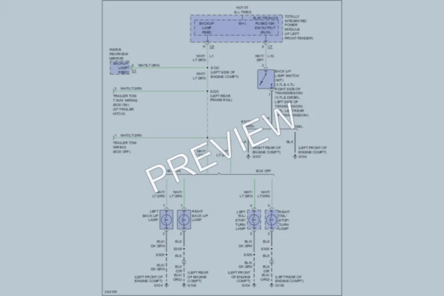 2007 Dodge R1500 Exterior Lights wiring diagram preview