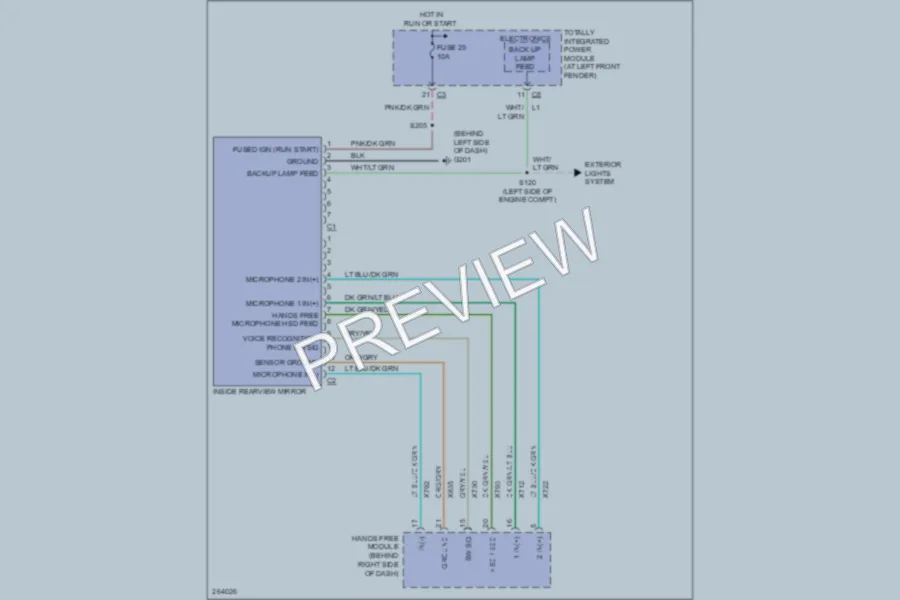 2007 Dodge R3500 Power Mirrors wiring diagram preview