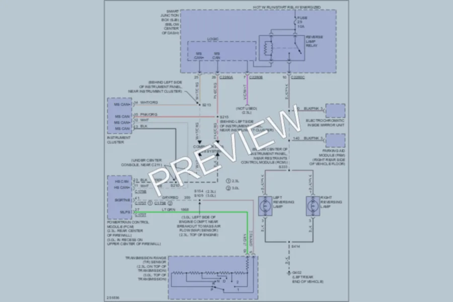 2007 Ford EscapeHybrid Exterior Lights wiring diagram preview