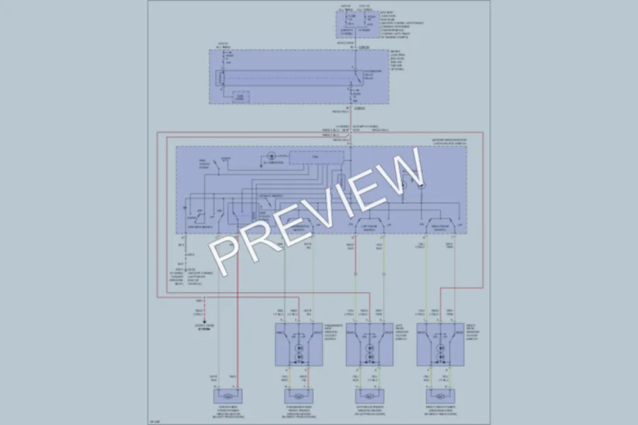 2007 Ford EscapeHybrid Power Windows wiring diagram preview
