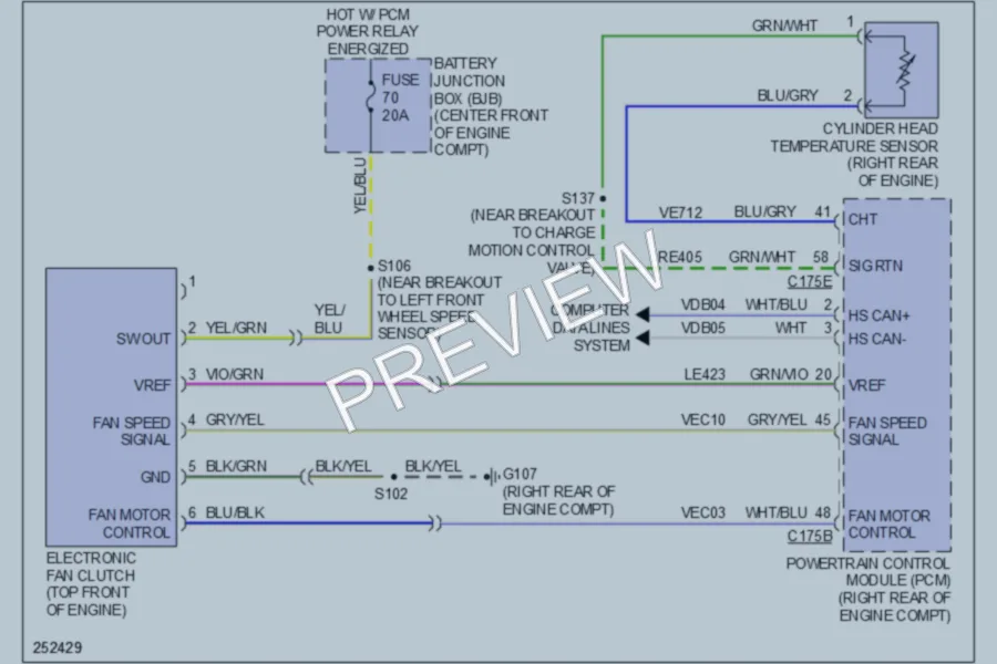 2007 Ford Expedition Cooling Fan wiring diagram preview