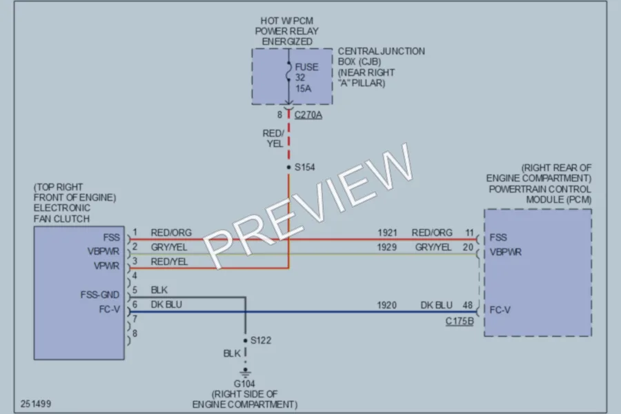 2007 Ford F150 Cooling Fan wiring diagram preview