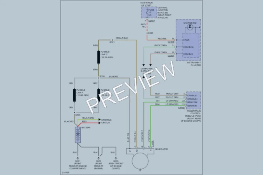 2007 Ford F150 Starting Charging wiring diagram preview