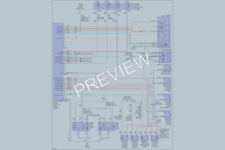2007 Ford F350 Super Duty Power Door Locks wiring diagram preview