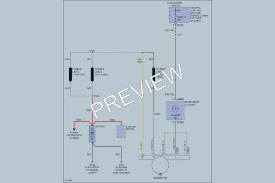 2007 Ford F350 Super Duty Starting Charging wiring diagram preview