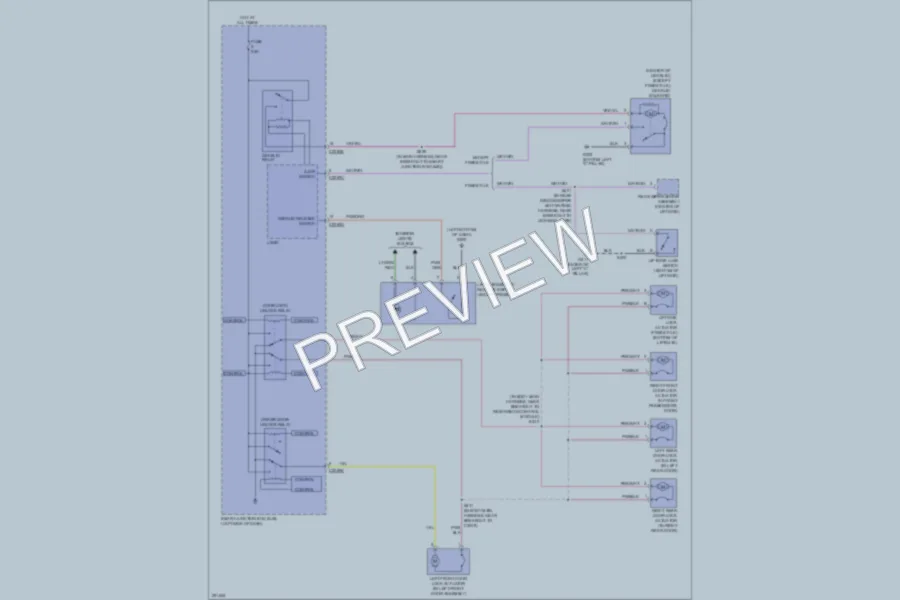 2007 Ford FiveHundred Power Door Locks wiring diagram preview