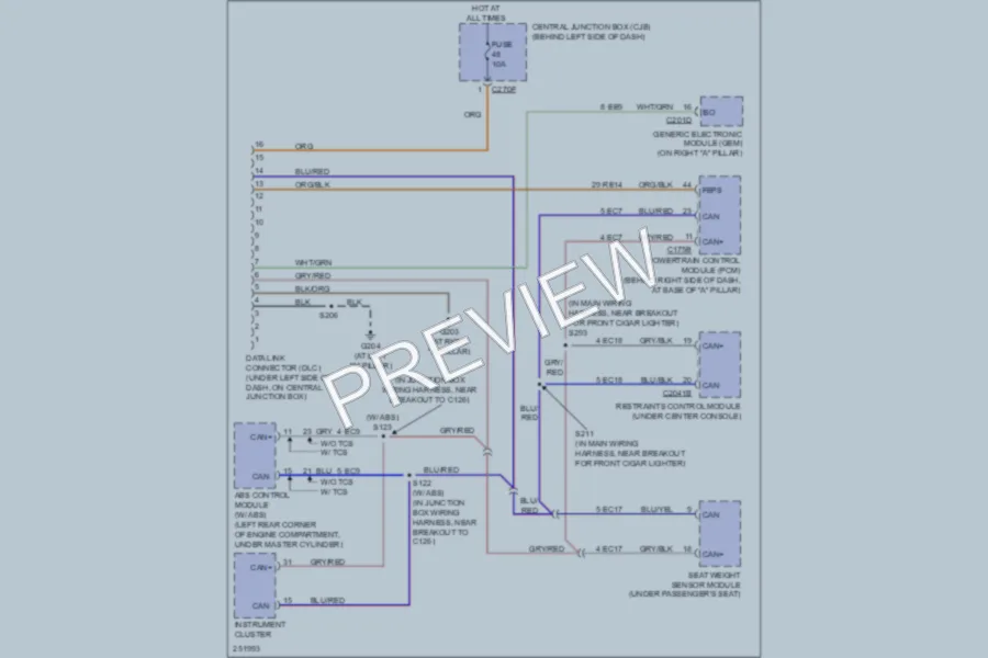 2007 Ford Focus Computer Data Lines wiring diagram preview