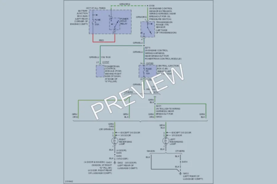 2007 Ford Focus Exterior Lights wiring diagram preview
