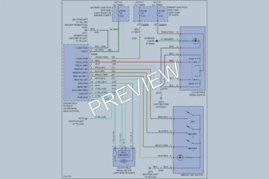 2007 Ford Freestyle Memory Systems wiring diagram preview