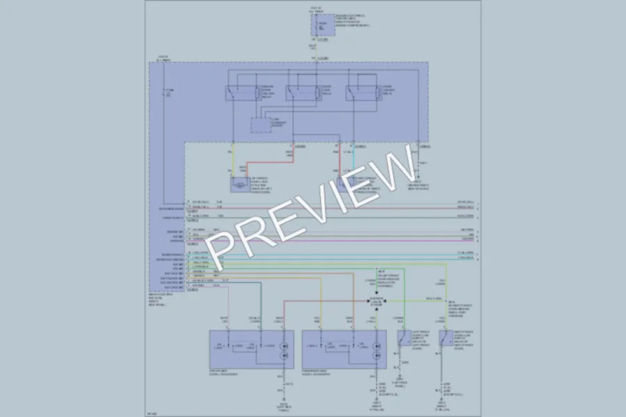 2007 Ford Mustang Power Door Locks wiring diagram preview