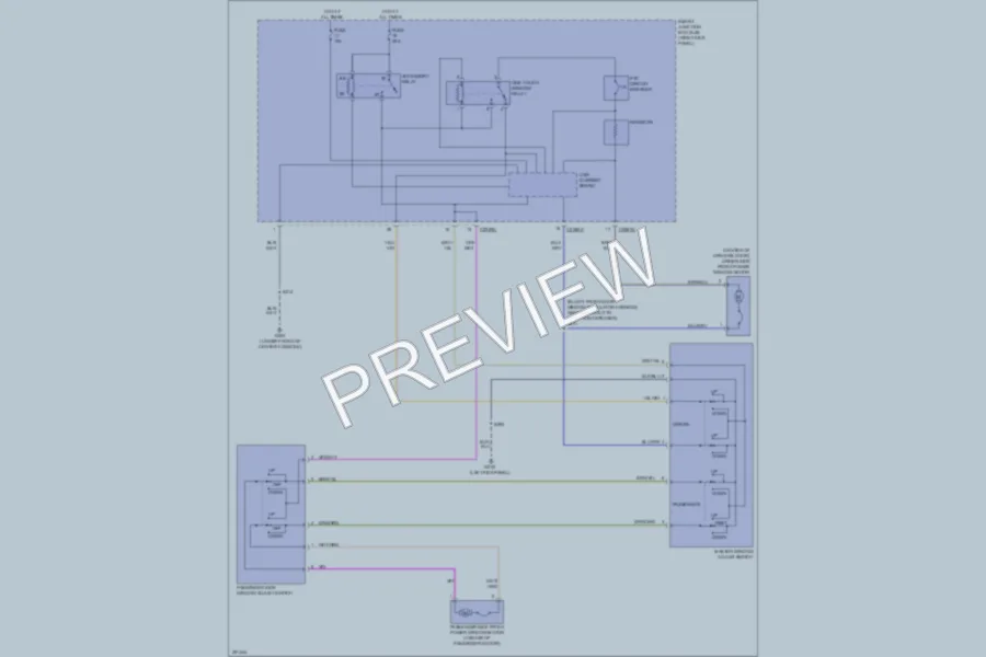 2007 Ford Ranger Power Windows wiring diagram preview