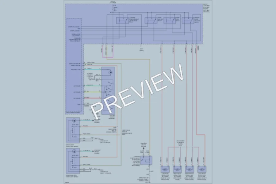 2007 Ford Taurus Power Door Locks wiring diagram preview
