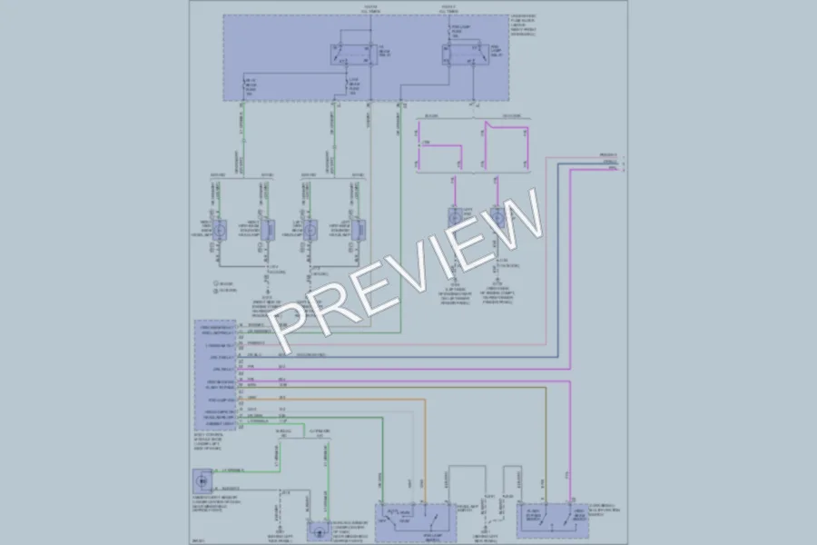 2007 GMC Acadia Headlights wiring diagram preview