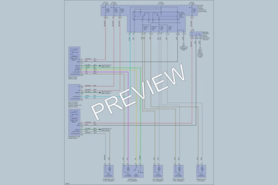 2007 GMC C2500YukonXL Power Door Locks wiring diagram preview