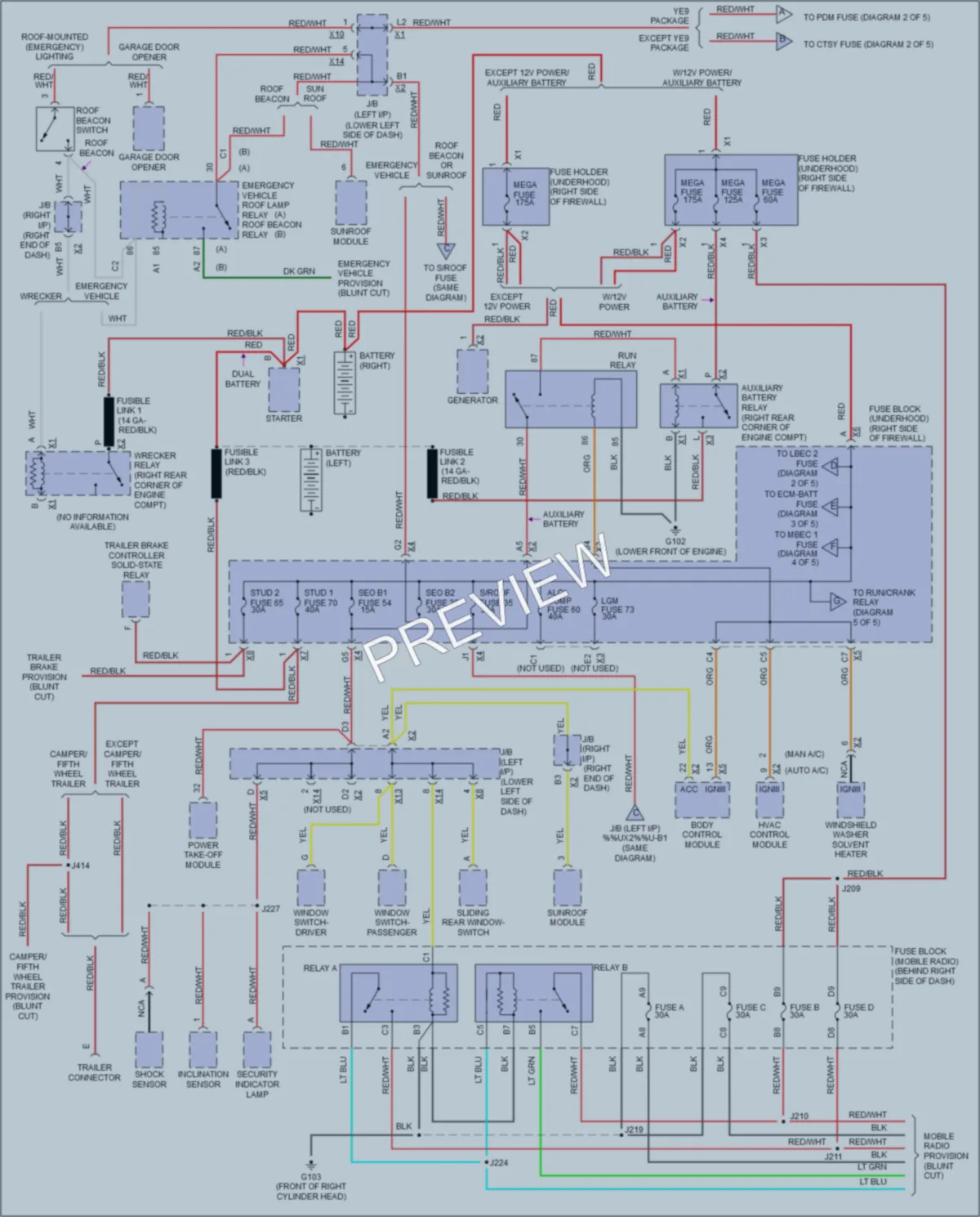 2007 GMC 3500 Hd Power Distribution wiring diagram preview