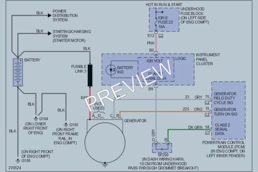 2007 GMC G2500 Starting Charging wiring diagram preview