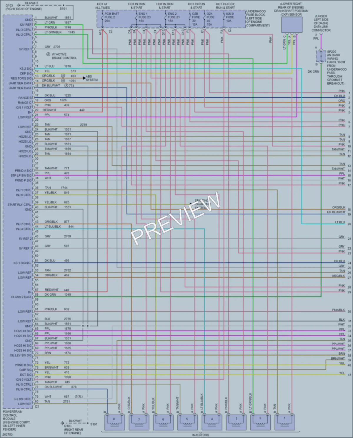 2007 GMC G2500 Engine Performance wiring diagram preview