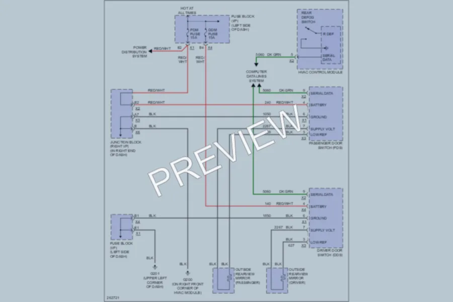 2007 GMC 2500 Hd Defoggers wiring diagram preview
