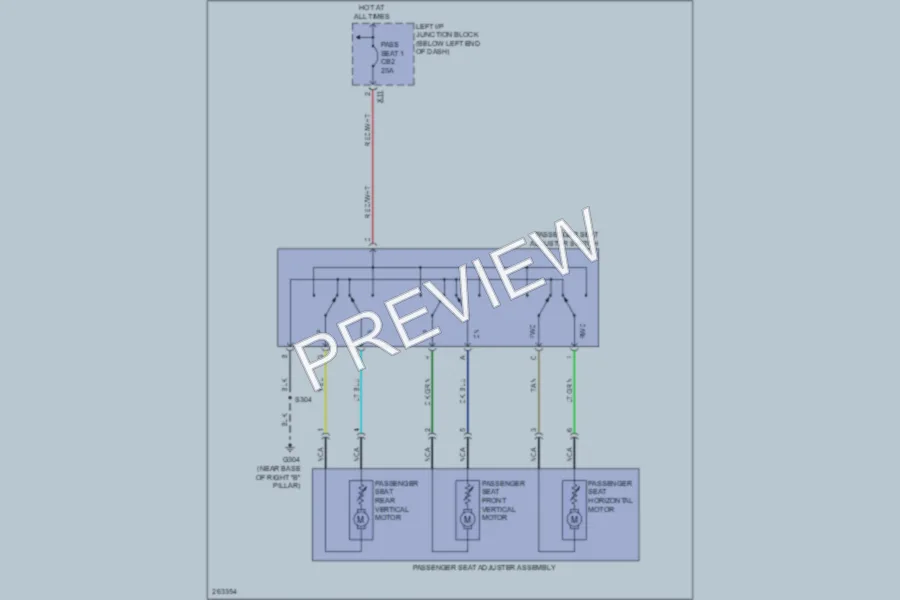2007 GMC YukonDenali Power Seats wiring diagram preview