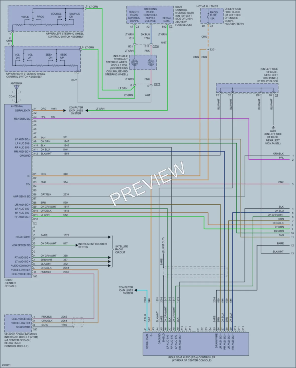 2007 HUMMER H2SUT Radio wiring diagram preview