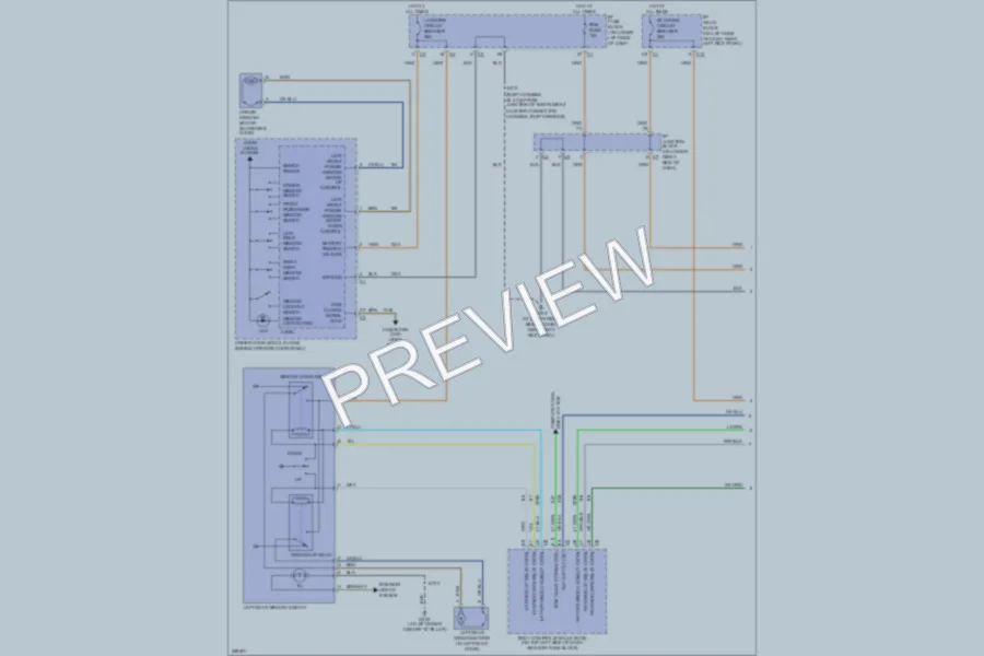 2007 HUMMER H2SUV Power Windows wiring diagram preview