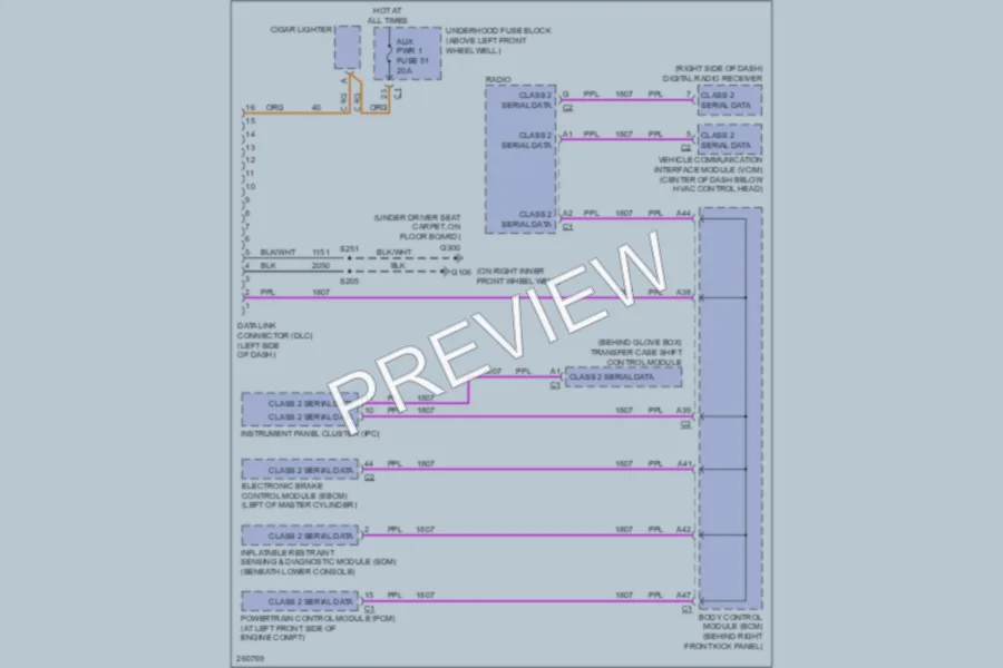 2007 HUMMER H3 Computer Data Lines wiring diagram preview