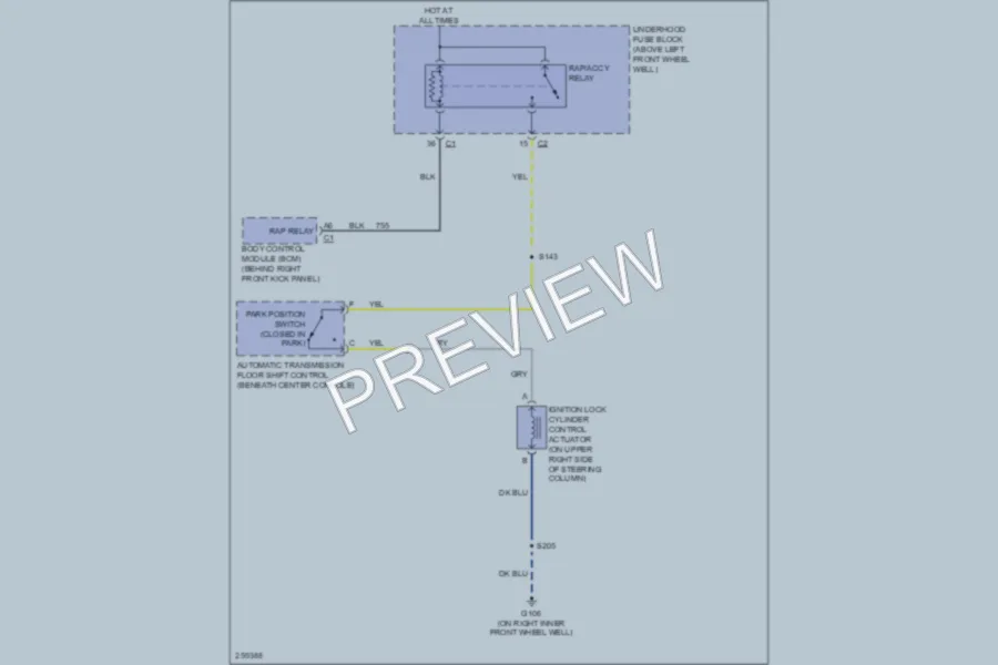 2007 HUMMER H3 Shift Interlock wiring diagram preview