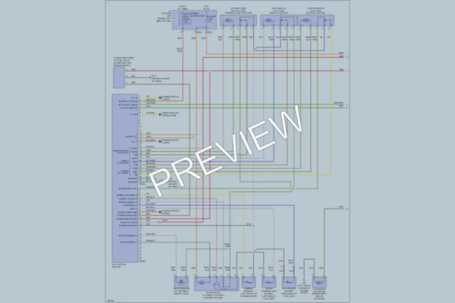 2007 Hyundai Accent Air Conditioning wiring diagram preview