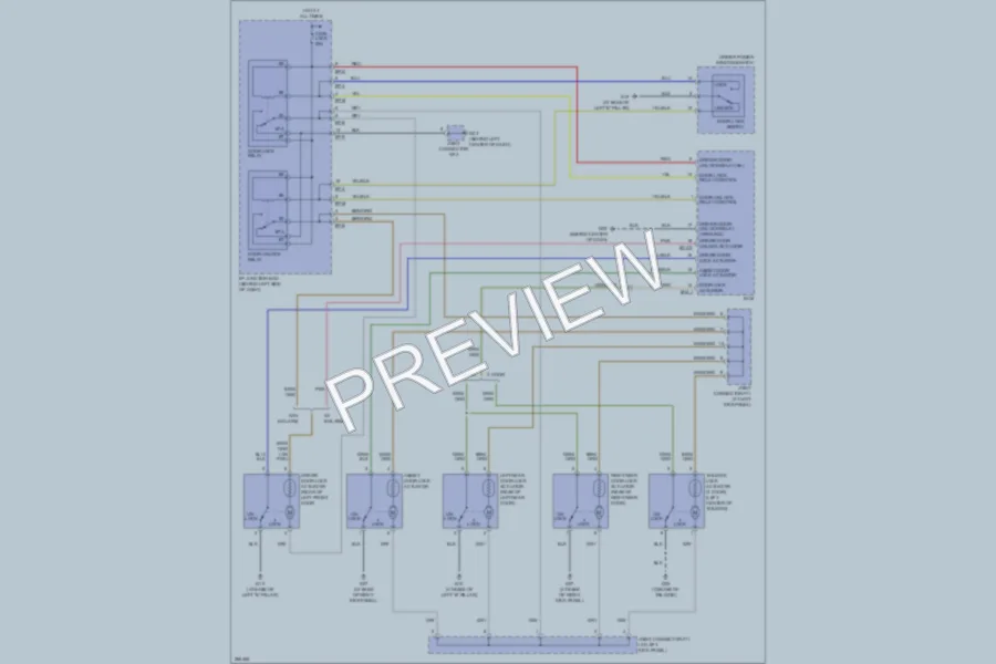 2007 Hyundai Accent Power Door Locks wiring diagram preview
