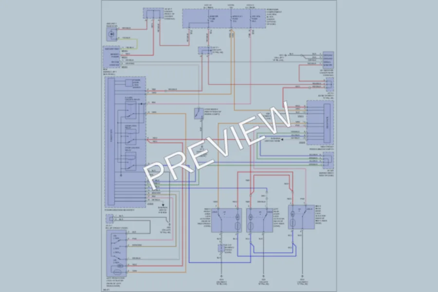 2007 Hyundai Azera Power Door Locks wiring diagram preview