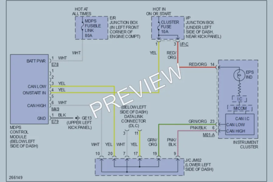 2007 Hyundai Elantra Electronic Power Steering wiring diagram preview