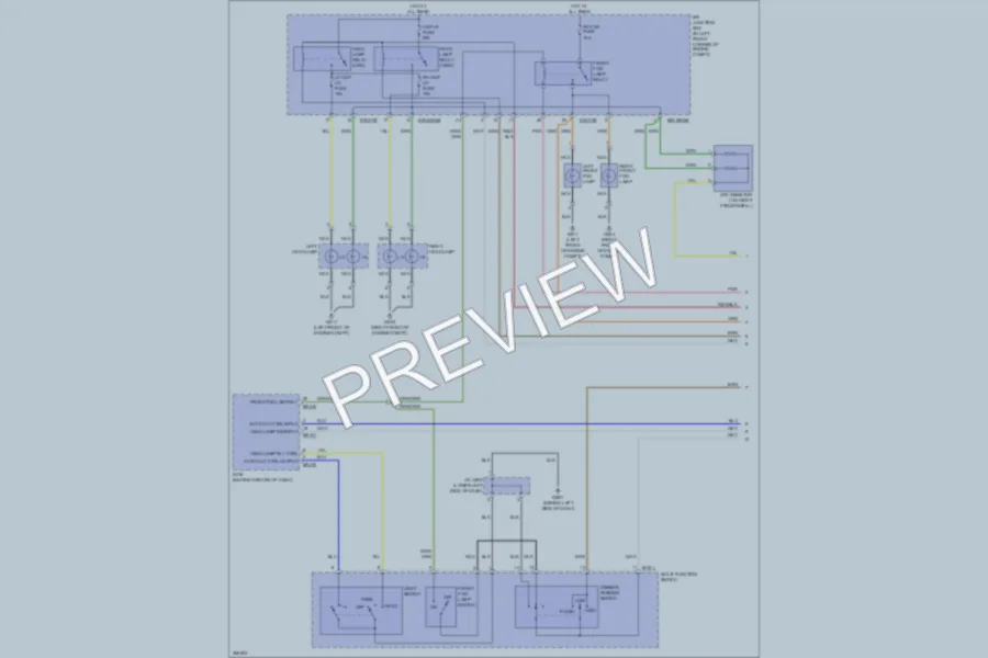 2007 Hyundai Elantra Headlights wiring diagram preview