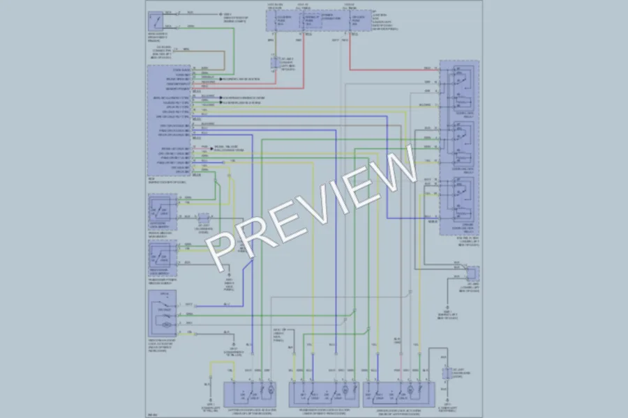 2007 Hyundai Elantra Power Door Locks wiring diagram preview