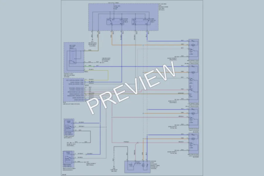 2007 Hyundai SantaFe Power Door Locks wiring diagram preview