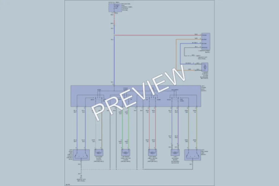 2007 Hyundai SantaFe Power Seats wiring diagram preview