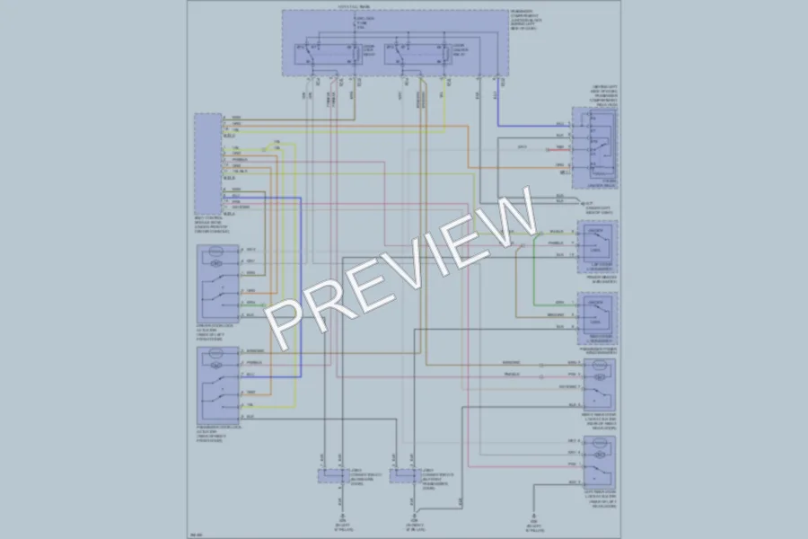 2007 Hyundai Sonata Power Door Locks wiring diagram preview