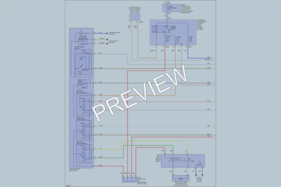 2007 Hyundai Sonata Power Windows wiring diagram preview