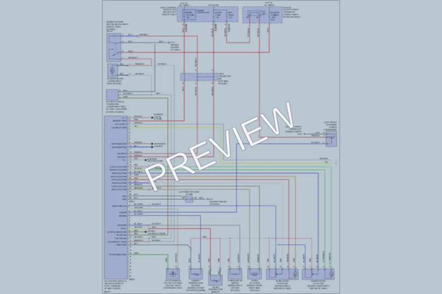 2007 Hyundai Tiburon Air Conditioning wiring diagram preview